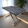 Hanah Home Mesa de Comedor Extensible Yan - Antracita, Cromo